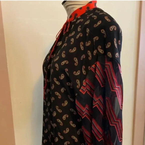 ALICE + OLIVIA NWT Asha Blouson Sleeve Top Blouse - Picture 11 of 11